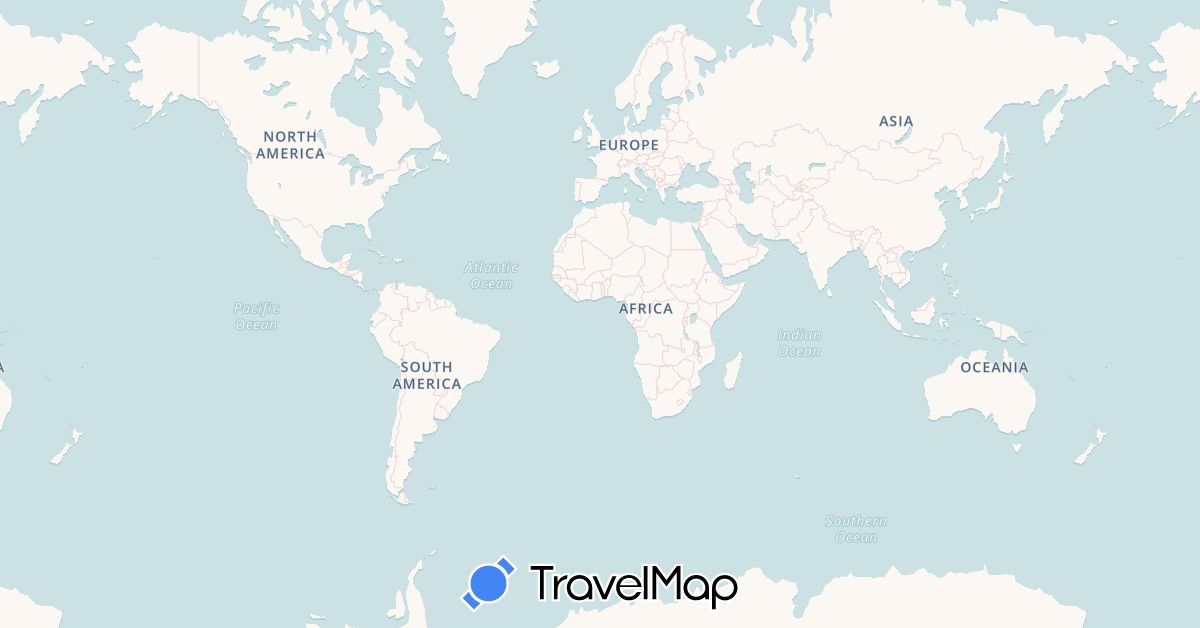 TravelMap itinerary: driving, boat, electric vehicle in Germany, United Kingdom, Netherlands (Europe)